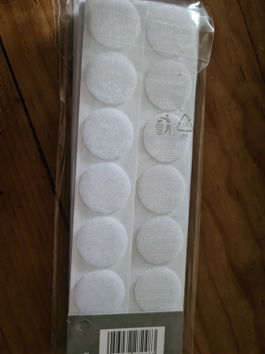 Crelando zelfklevend klittenband 50 paar rondjes wit 25 mm