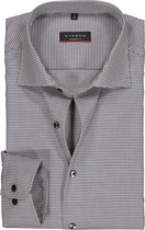 ETERNA modern fit overhemd - structuur heren overhemd - blauw met wit en beige - Strijkvrij - Boordmaat: 39