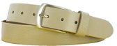 Leren Riem Dames/Heren | 3.5cm breed | Riemmaat: 85cm (totale lengte: 100cm) | 100% echt leer | Nikkelvrije gesp | Kleur: cream