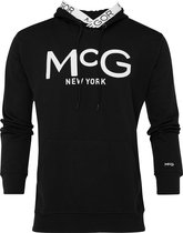 McGregor Sweater Zwart Heren| 100% Katoen | Ronde Hals / O Hals met Capouchon | Maat XL | McGregor New York | Gedrukt Logo McG op de borst en tapelint in de capuchon