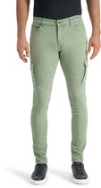 Purewhite - Jone Cargo 652 Heren Skinny Fit   Jeans  - Groen - Maat 34