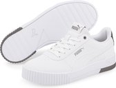 PUMA Carina Raw Metallics Dames Sneakers - White/Silver - Maat 37