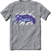 Dieren T-Shirt | Schildpad shirt Heren / Dames | Wildlife Turtle cadeau - Donker Grijs - Gemaleerd - S