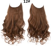 Premium Fiber Synthetic Clip in Extensions Single / Wire Extensions - BodyWave - 45cm- (#12) Warm Brown M01
