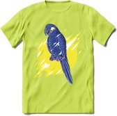 Dieren T-Shirt | Papegaai shirt Heren / Dames | Wildlife parrot cadeau - Groen - XL