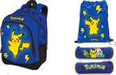 Pokemon Pikachu Rugzak - Rugtas + gymtas + pennentas / 3 delige set