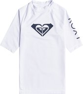 Roxy - UV Rashguard voor meisjes - Whole Hearted - Korte mouw - Bright White - maat 140cm