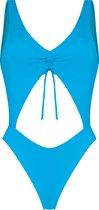 WALLIEN - Dames Badpak Cut Out - Azure Vision - Blauw