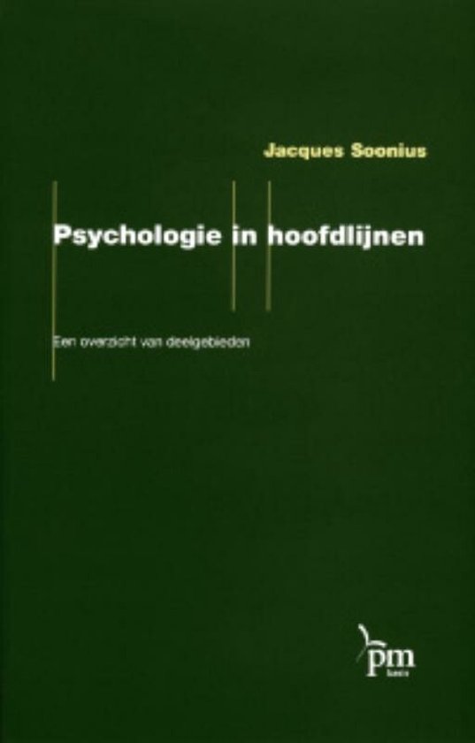 Cover van het boek 'Psychologie in hoofdlijnen / druk 2' van Jacques Soonius