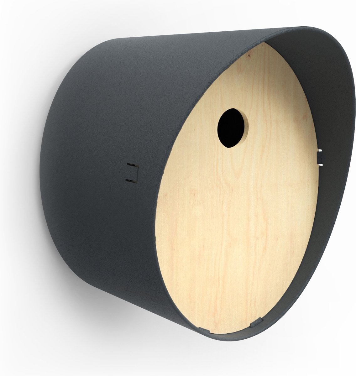 Bol.com Capi Europe - Vogelhuisje rond - 23x19x24 - Antraciet - Capi Biodiversity Oval - AOBIA001 aanbieding