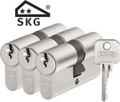 Abus E60 SKG2 - cilindersloten - 3 stuks gelijksluitend - 30/30