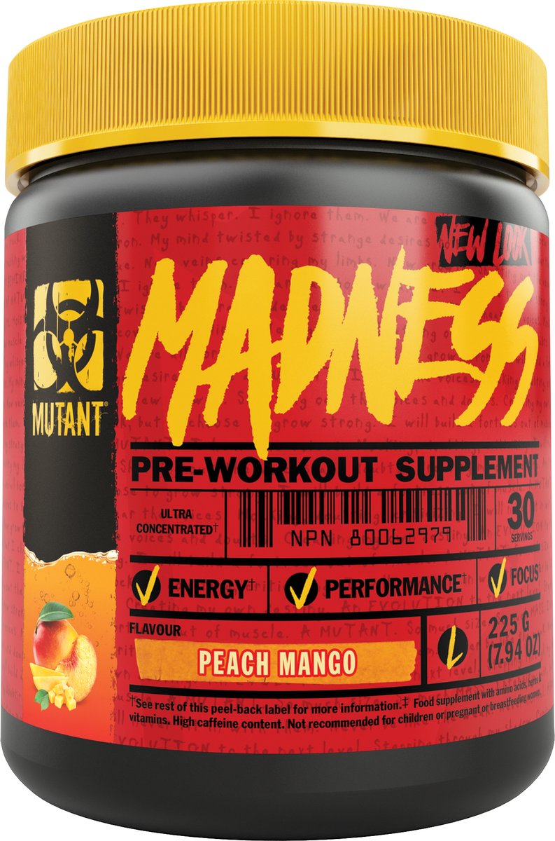 Goedkoopste Mutant Madness 30servings Peach Mango