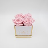 Longlife rozen - flowerbox - roze rozen - echte rozen - giftbox - cadeau voor vrouwen - geschenk