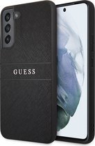 Guess Saffiano PU leren Backcase Samsung Galaxy S22 Plus - Zwart