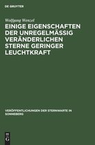 Veröffentlichungen Der Sternwarte in Sonneberg- Einige Eigenschaften Der Unregelmäßig Veränderlichen Sterne Geringer Leuchtkraft
