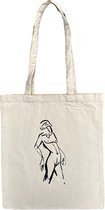 Sayyara Tote bag - Katoenen tas - Schoudertas - Handtas - Canvas - Biologisch katoen - Milieuvriendelijk - Model - Dames - Heren - Naturel