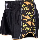 Knockout camo kickboks broekje geel maat -XL