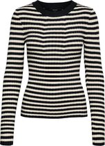 Vero Moda Trui Vmkiki Ls O-neck Rib Blouse Ga Noos 10257763 Black Dames Maat - M