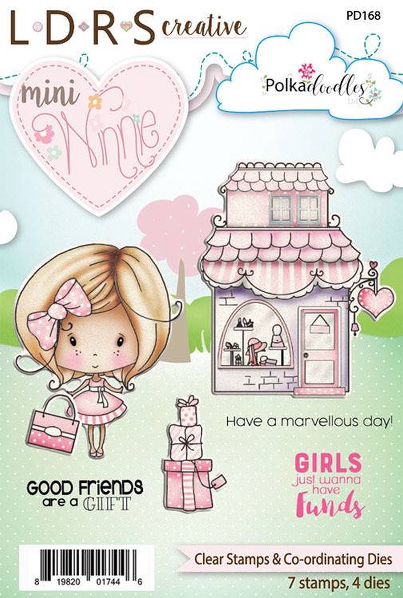 Mini Winnie Boutique Clear Stamps & Co-Ordinating Dies (PD168)