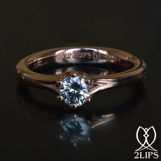 0.30 ct 2LIPS diamanten solitair ring