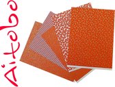 Rechtstreeks uit Japan handgeschept / met hand zeefdruk aangebracht Japans papier pakket (Chiyo 5 vel circa 30 x 22 cm) Rood 2