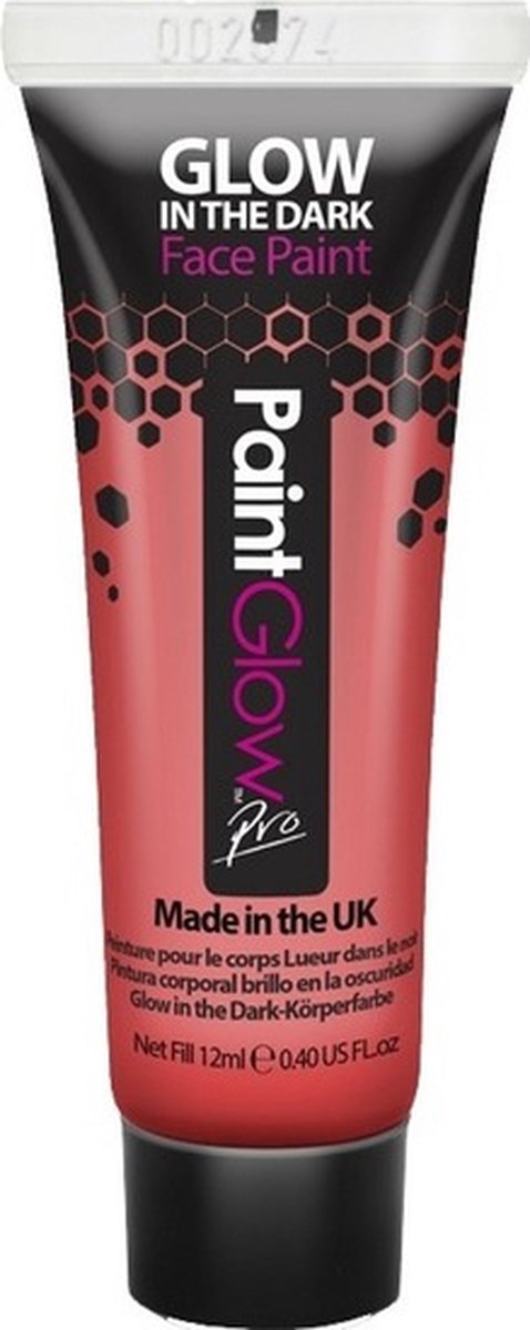 Paintglow | Glow in the dark face & body paint - Roze / Rood