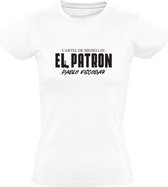 El Patron | Dames T-shirt | Wit | Cartel De Medellin | Pablo Escobar | Colombia | Kartel | Drugsbaron