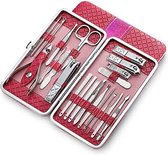 Manicure Set Nail Clippers Set Heren Nail Kit Nail Sets Voor Vrouwen Manicure Kit Manicure Set Professionele Manicure Kit Manicure Pedicure Sets Nail Grooming Kit 21 In 1 (roze)