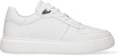 Manfield - Heren - Witte leren sneakers - Maat 42