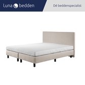 Luna Bedden - Boxspring Stella - 200x200 Compleet Beige Glad Bed
