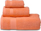 Handdoek Set 3 Stuks - Oranje - Handdoeken - Badhanddoek - Badhanddoeken - Handdoekenset - Hotel & Badkamer - Absorberend - 100% Katoen