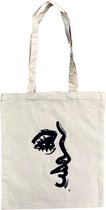 Sayyara Tote bag - Katoenen tas - Schoudertas - Handtas - Canvas - Biologisch katoen - Milieuvriendelijk - Portret - Dames - Heren - Naturel