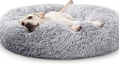 Donut Hondenmand XXL - Zacht Pluche Hondenmanden - 100 x 100cm - Hondenbed - Licht Grijs