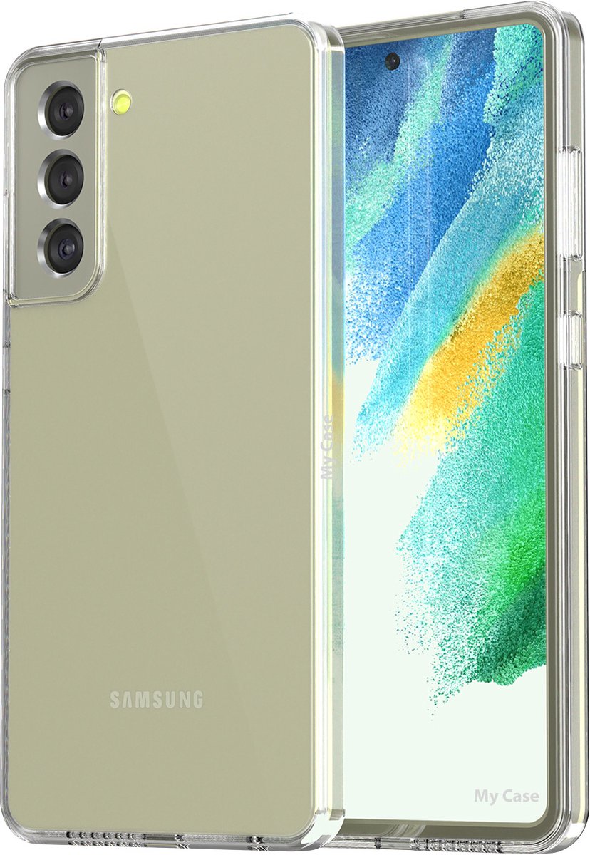 My Case Hoesje geschikt voor Samsung S21 FE hoes siliconen case shock proof hoes - transparant