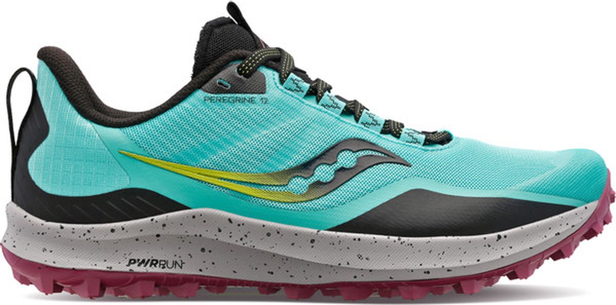 Saucony Peregrine 12 Dames - Sportschoenen - Hardlopen - Trail - blauw/geel