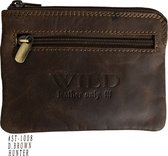 Massi Miliano Sleutel-Portemonnee Unisex Hunter Leer Bruin