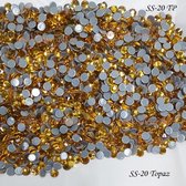 DMC Strass steentjes, Topaz Rhinestones Hotfix Steentjes Flatback SS20 (4.60-4.80mm) 1440st (10 Gross) | Strasstenen van Glas | Hotfix Glittersteentjes | Glitter steentjes voor turnpakje , Ri