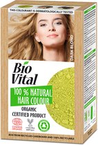BIO VITAL 100% NATURAL ORGANIC Dark Blond Donkerblond – Haarverf – Henna – Biologisch – Natuurlijk – Organic -  EcoCert Cosmos Organic, Cruelty Free en Vegan