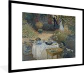 Fotolijst incl. Poster - Le déjeuner - Schilderij van Claude Monet - 80x60 cm - Posterlijst