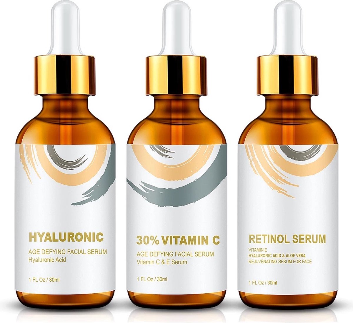 UltraMed Premium Verzorgingsset - Hyaluronzuur + Vitamine C + Retinol Serum