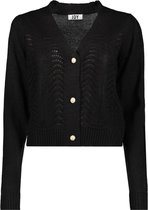 Jacqueline de Yong Vest Jdymilo L/s Button Cardigan Knt 15253046 Black Dames Maat - S