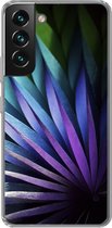 Geschikt voor Samsung Galaxy S22 hoesje - Bloemen - Geometrie - Abstract - Siliconen Telefoonhoesje