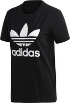 adidas Trefoil Tee FM3311, Vrouwen, Zwart, T-shirt, maat: 30