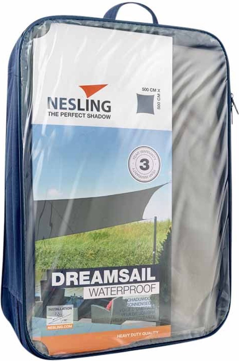 Nesling Voile d'ombrage carrée Dreamsail, 500x500cm, Gris