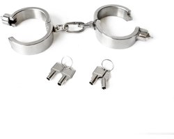Prolink Novelties® - Press lock handboeien - handcuffs - stainless steel - luxe uitvoering