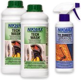 Nikwax "Voordeelpakket" - 2x Tech Wash 1L & 1x TX.Direct Spray-on 300ml - 3-Pack