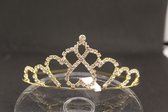 Mooie tiara, kroon, bruid, prinses, haaraccessoire, luxe diadeem, Haarpin, bloemen, haarpin, strass, koningin, maangodin, godin