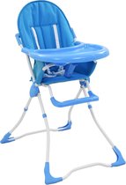Kinderstoel hoog blauw en wit