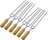 Vleesvork - Barbeque accesoires - 6 stuks - 39 cm