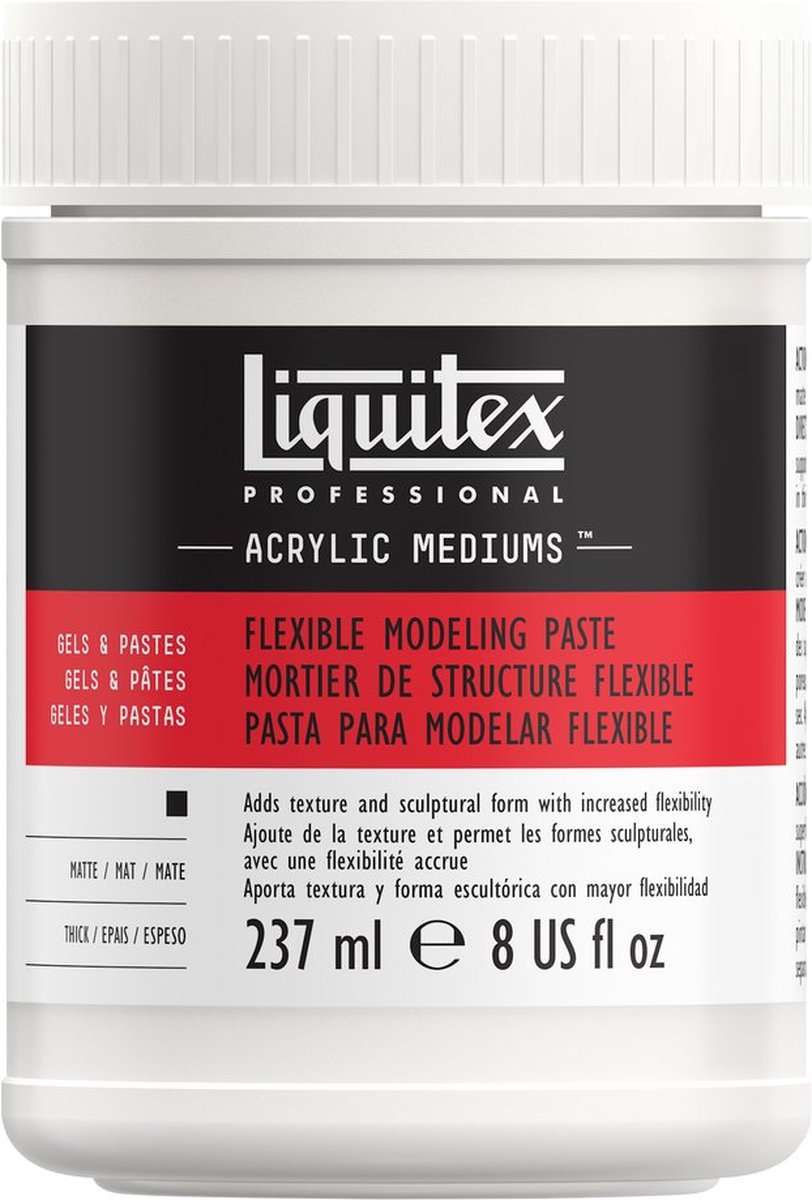 Liquitex 8908 Professional Flexible Modelleerpasta 237 ml – Acryl structuurpasta | Flexibel & scheurvrij